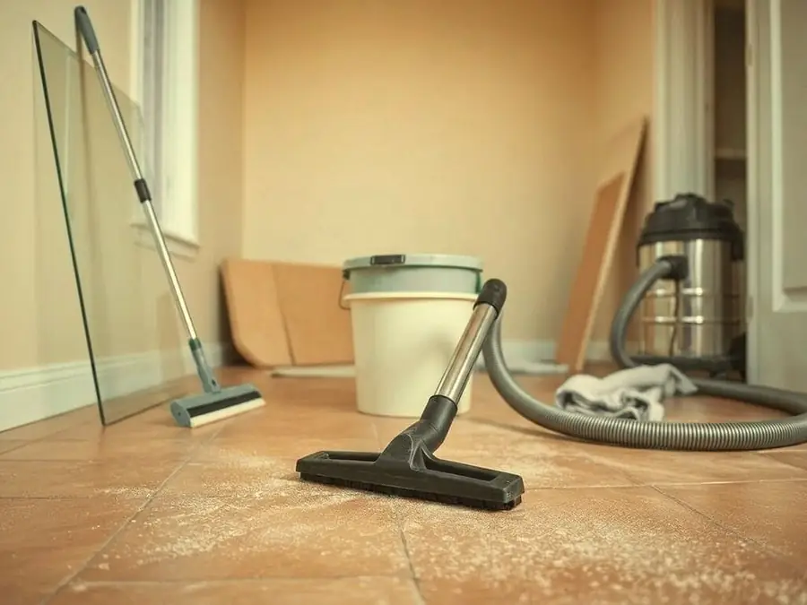 Stanza ristrutturata pronta per la pulizia post cantiere